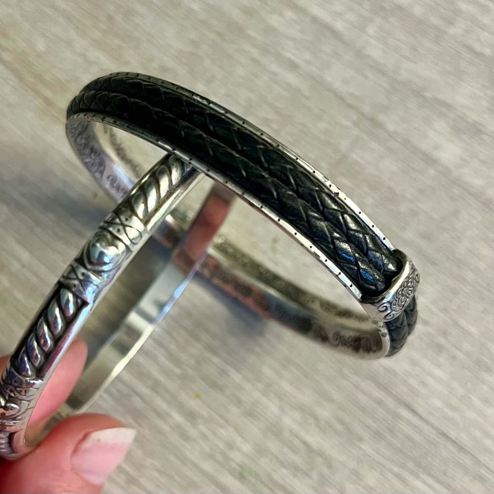 Brighton Silver and Black Linked Bracelet